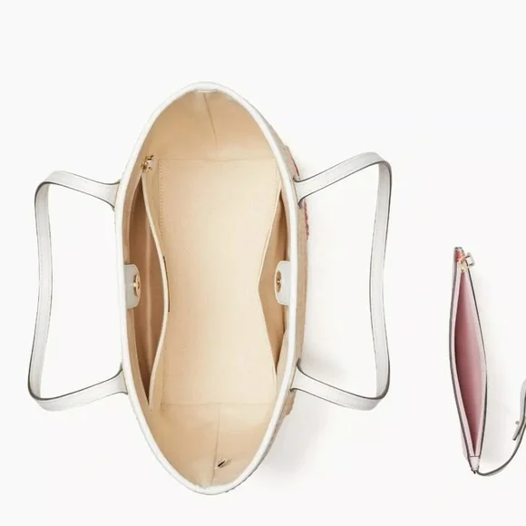 ⚠️ BF SALE Kate spade strawberry straw tote wristlet pink - Picture 3 of 4